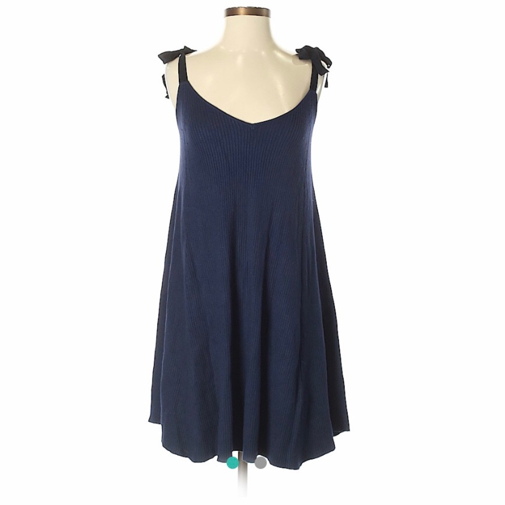 Zara Woman Navy Sweater Tank Dress